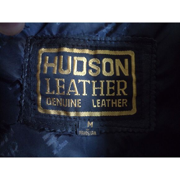 Men's Hudson Genuine‎ Leather Motorcycle Style Black Vest, Size M - Picture 5 of 7